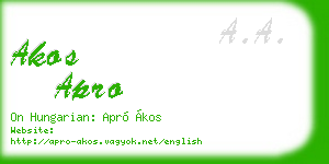 akos apro business card